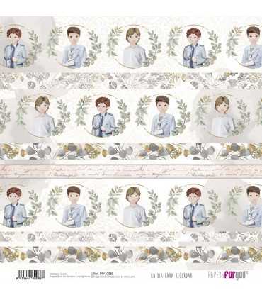 PAPEL SCRAP DIA PRA RECORDAR NIÑO RUBIO 30X30 12H