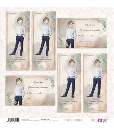 PAPEL SCRAP DIA PRA RECORDAR NIÑO RUBIO 30X30 12H