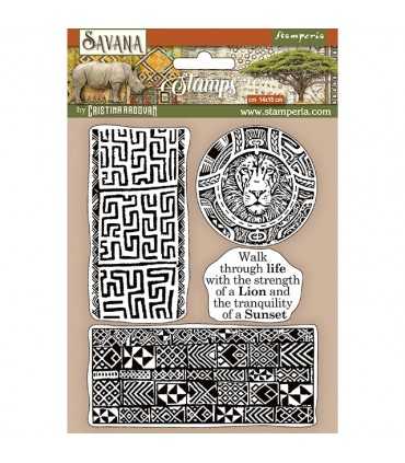 SELLO CAUCHO STAMPERIA SAVANA ETNICAL 14x18 CM