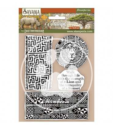 SELLO CAUCHO STAMPERIA SAVANA ETNICAL 14x18 CM