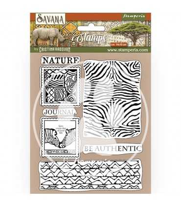 SELLO CAUCHO STAMPERIA SAVANA TEXTURE 14x18 CM