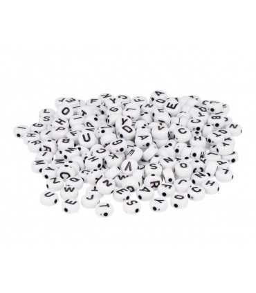 CUENTAS LETRAS ACRÍLICO 7 MM MIX 1200 UNIDADES