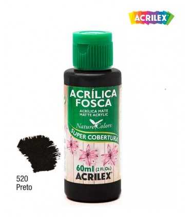 ACRILICO MATE 60ML NEGRO 520 ACRILEX FOSCA