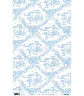 KIT 8 PAPELES ARROZ 54X33CM BASICOS AZUL BEBE