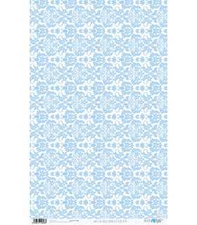 KIT 8 PAPELES ARROZ 54X33CM BASICOS AZUL BEBE