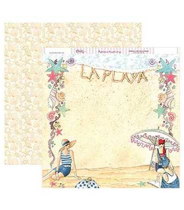 PAPEL SCRAP DAYKA 2 CARAS 30,5x30,5 CM LA PLAYA