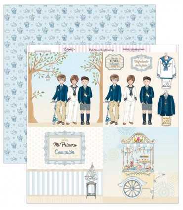 PAPEL SCRAP DAYKA 2 CARAS 30,5x30,5cm COMUNIÓN 309