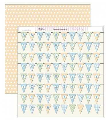 PAPEL SCRAP DAYKA 2 CARAS 30,5x30,5 CM BANDERINES