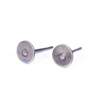 PENDIENTES PEGAR 6X12,4MM 100UD PLATEADO ANTIGUO