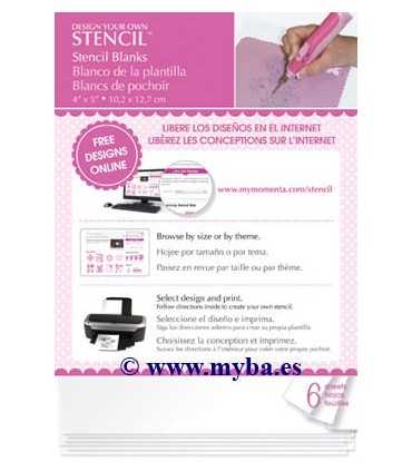 HOJAS PARA HACER PLANTILLAS 10,2x12,7 CM 6 UD