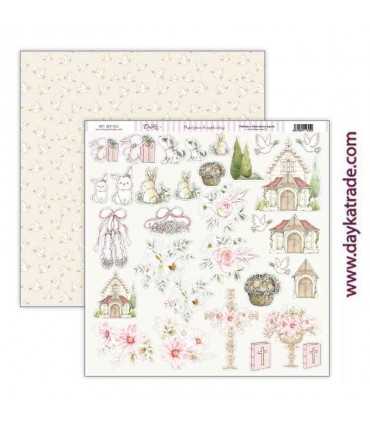 PAPEL SCRAP DAYKA 2 CARAS 30,5x30,5cm COMUNIÓN 523