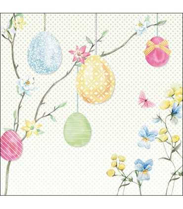 SERVILLETAS AMBIENTE 33x33cm 20 UD HANGING EGGS