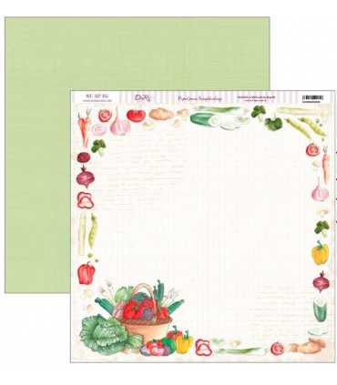 PAPEL SCRAP 2 CARAS 30,5x30,5cm HORTALIZAS