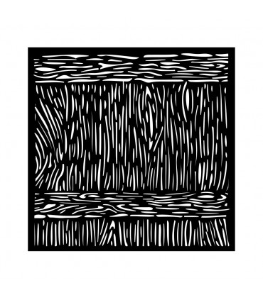 PLANTILLA MIX MEDIA 18x18CM 0,25MM  MADERA