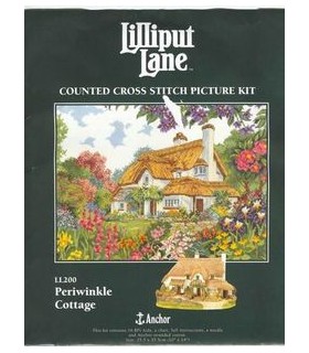 KIT PUNTO CRUZ PERIWINKLE COTTAGE LILLIPUT LANE