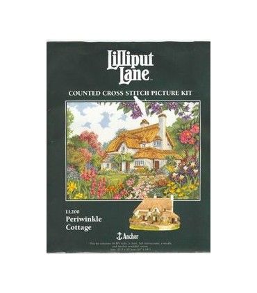 KIT PUNTO CRUZ PERIWINKLE COTTAGE LILLIPUT LANE