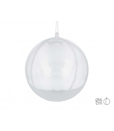 BOLA PLÁSTICO 2 PIEZAS 6 cm (60 mm) 1 Ud