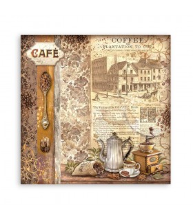 PAPELES SCRAP STAMPERIA 10UD 12x12 COFFEE AND CH
