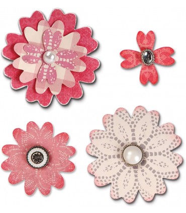 TROQUEL SIZZIX BIGZ FLOR CON CAPAS DE CORAZÓN