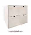 MUEBLE CON 4 CAJONES MADERA DAYKA