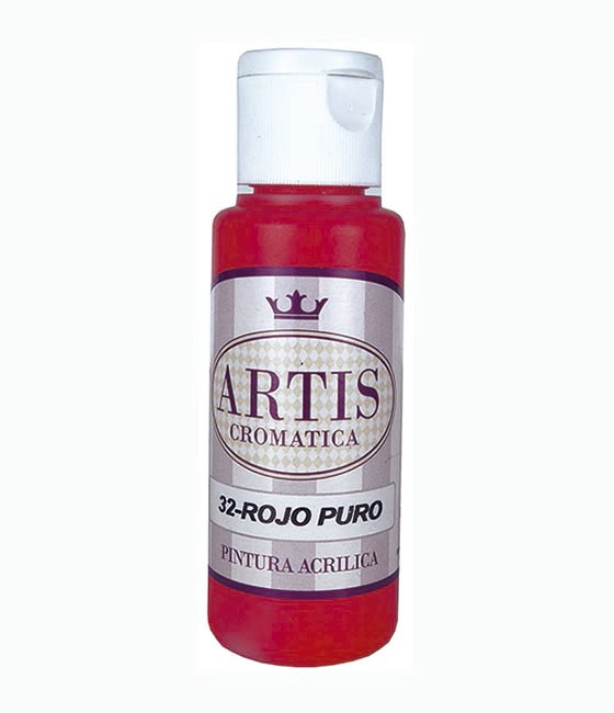 PINTURA ACRÍLICA ARTIS CROMÁTICA 60 ML COLORES : ARTIS CROMÁTICA:32 ROJO PURO