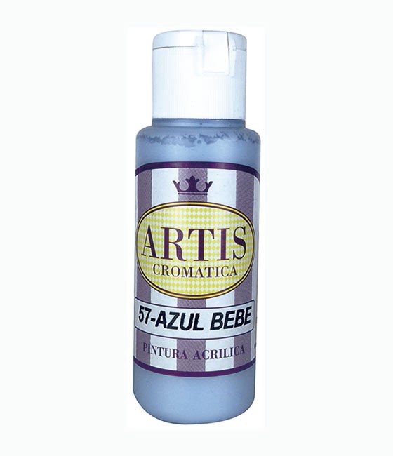 PINTURA ACRÍLICA ARTIS CROMÁTICA 60 ML COLORES : ARTIS CROMÁTICA:57 AZUL BEBÉ