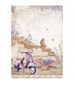 PAPEL ARROZ A4 STAMPERIA 21x29CM LAVENDER VESPA