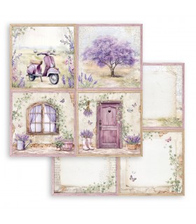 PAPELES SCRAP 20x20CM LAVENDER 10 UD