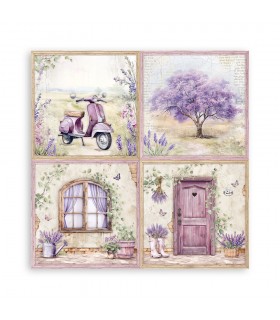 PAPELES SCRAP 20x20CM LAVENDER 10 UD