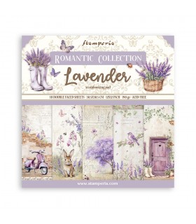 PAPELES SCRAP STAMPERIA 10UD 12x12 LAVENDER