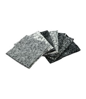 SURTIDO TELAS 7 FAT QUARTER PICOTAGE BLANCO-NEGRO