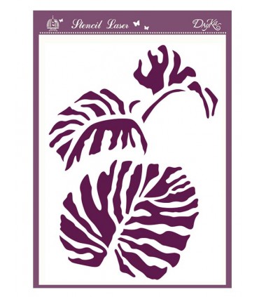PLANTILLA STENCIL DAYKA A4 20x27 CM HOJAS TROPICAL