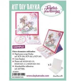 SET 2 TARJETAS PARA DECORAR 17x12 CM Dayka Trade