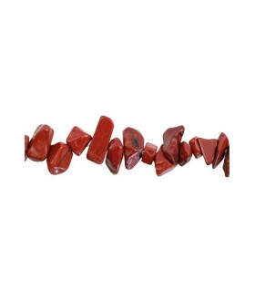 CHIPS JASPE ROJO 6-9 MM HILO 90 CM