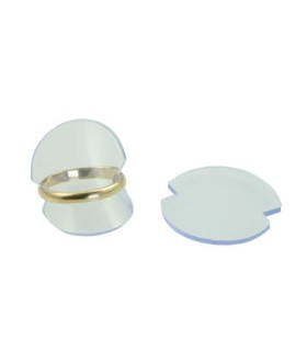 SOPORTE PVC PARA ANILLOS TRANSPARENTE 10 UNIDADES