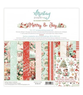 SET PAPEL MINTAY BY KAROLA  MERRY & JOY 12x12 24H