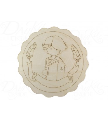 GALLETA MADERA DAYKA NIÑO COMUNIÓN 10 CM