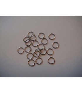 ANILLAS REDONDAS 6x1 MM PLATINO 20 UD