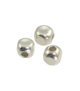 CUBOS FANTASÍA 4 x 4 MM PLATA 10 UNIDADES