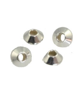 TUPIS 4 x 3 MM PLATA LEY 925  25 UNIDADES