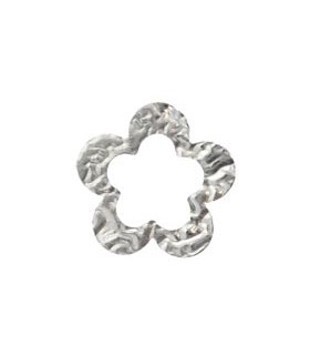 FLOR TEXTURA RUGOSA 18  MM CALADA PLATA 5 UD