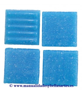 TESELAS PASTA VIDRIO AZUL 20x20x4 MM 200 GR