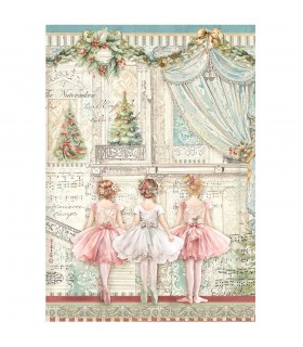 PAPEL ARROZ A4 STAMPERIA 21x29CM NUTCRACKER BALLET