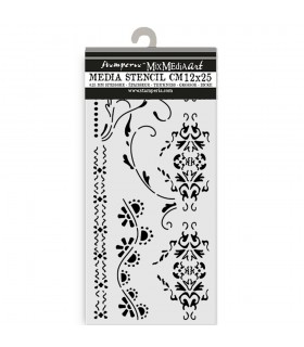 PLANTILLA MIX MEDIA 12x25 CM 0,5 MM OLD LACE