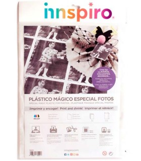 PLÁSTICO MÁGICO ESPECIAL FOTOS BLANCO 12 HOJAS A6