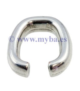 GRAPA FUERZA BAÑO PLATA ANTIGUA 16x14x4 mm 2 ud