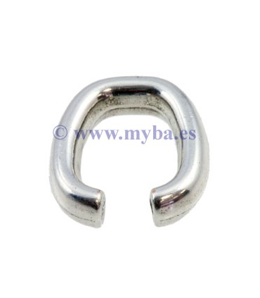 GRAPA FUERZA BAÑO PLATA ANTIGUA 16x14x4 mm 2 ud
