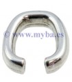 GRAPA FUERZA BAÑO PLATA ANTIGUA 16x14x4 mm 2 ud