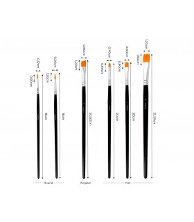 SET 6 PINCELES SINTETICOS SURTIDOS