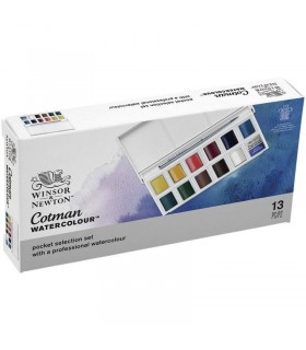 CAJA ACUARELA WINDSOR-NEWTON COTMAN 12 COLORES